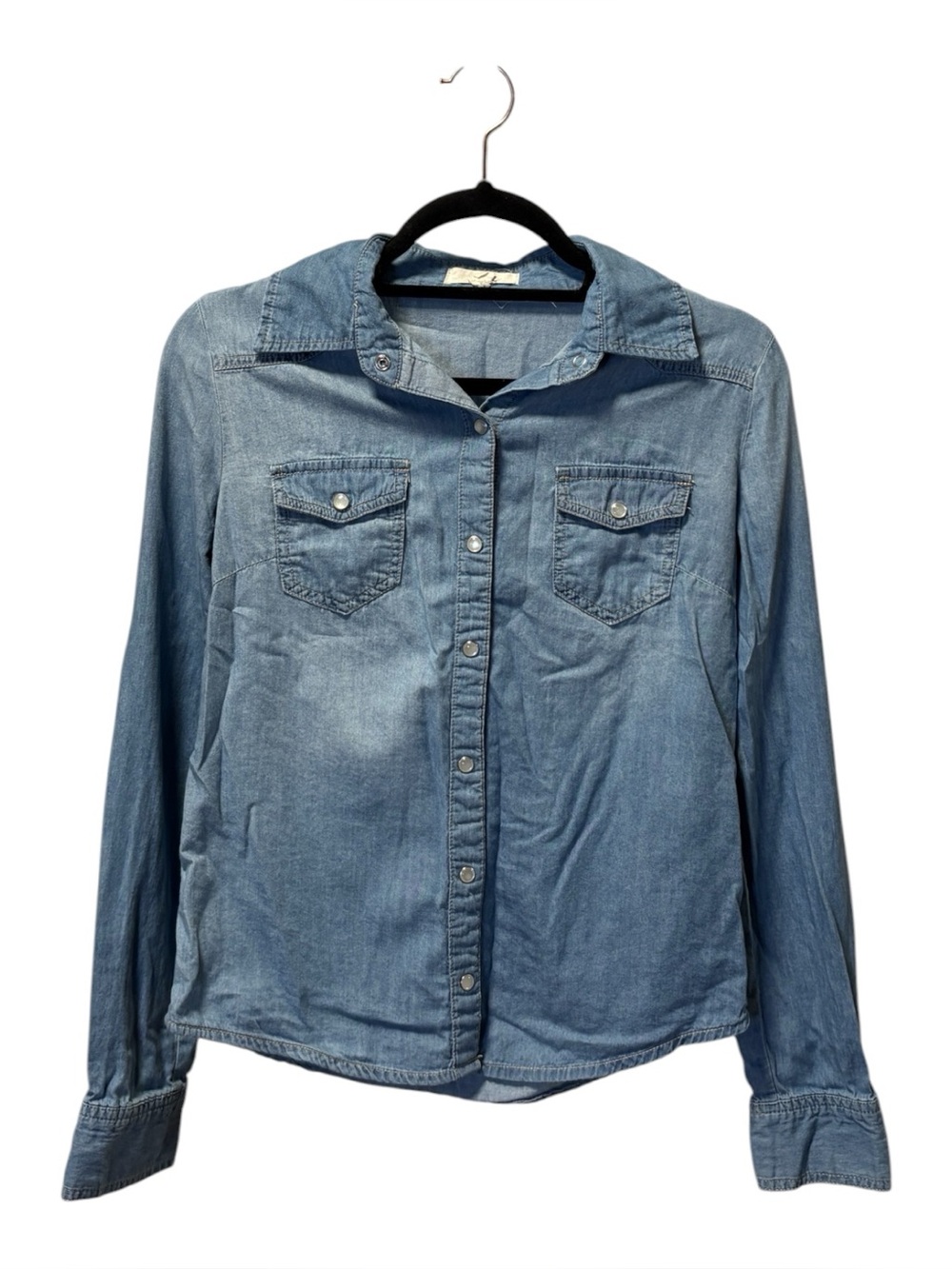 iris Light Blue Denim Button-Down Shirt
